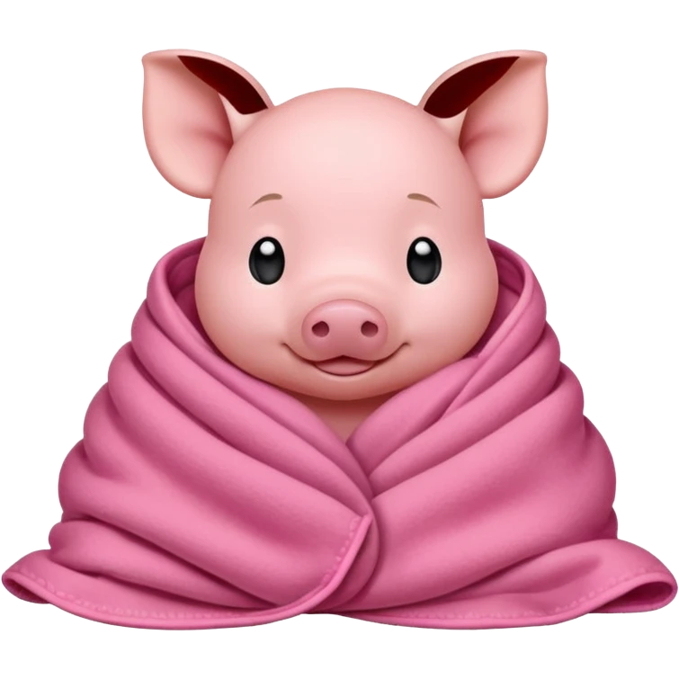 Piglet snuggling under a blanket  emoji