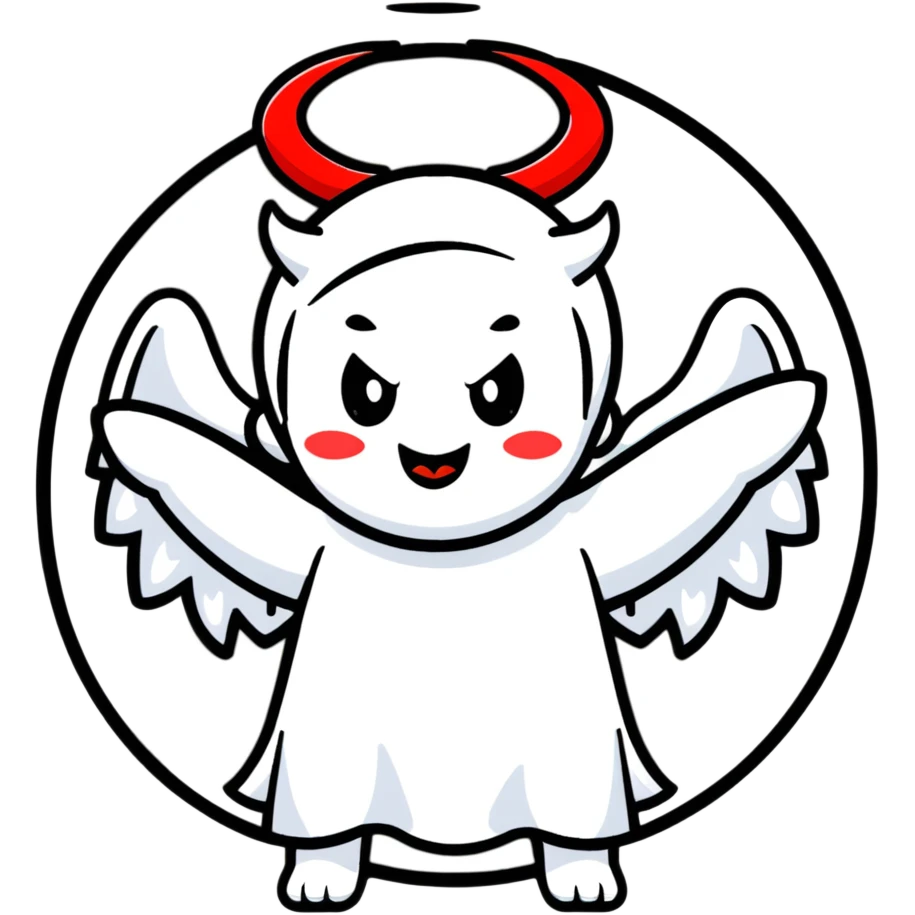 devil with angel halo emoji