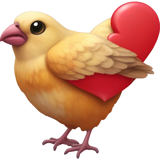 Agapornis en forma de corazón  emoji