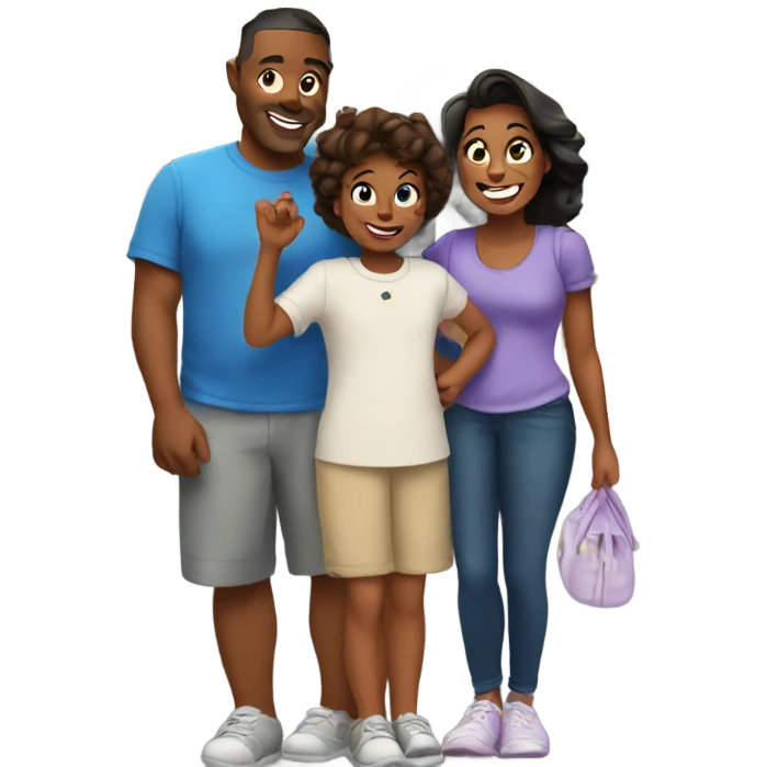 Family at Disney world emoji