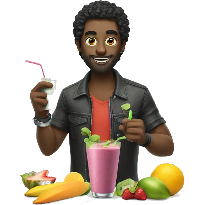 A rockstar making a smoothie  emoji