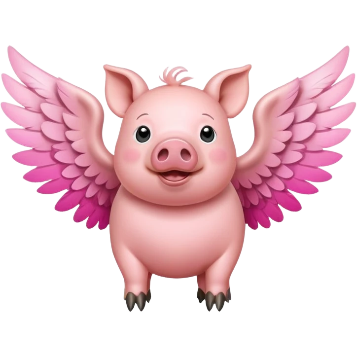 Pig flying  emoji