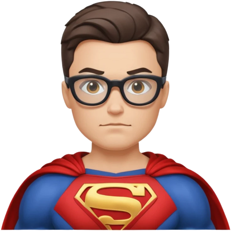 Glasses-Wearing super Heroe emoji