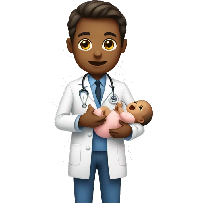 doctor holding baby emoji
