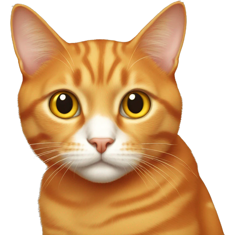orange cat with gold eyes emoji