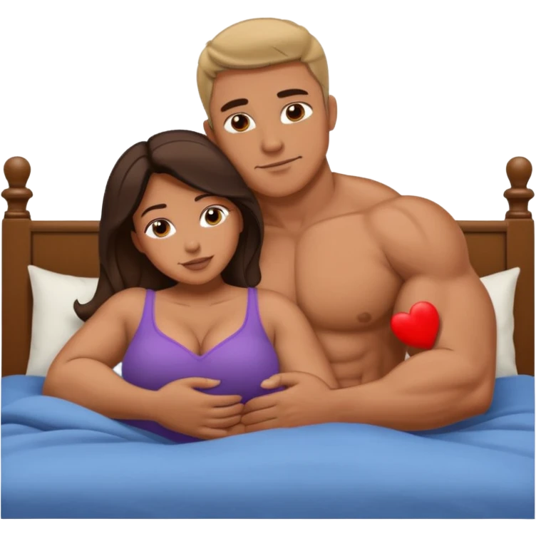 naked man with big dick fucking a big booty women in the bed emoji