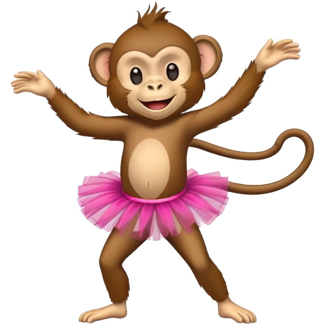 Monkey in tutu dancing  emoji