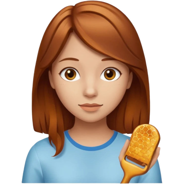 make a teenager girl named layla with honey copper brown hair emoji