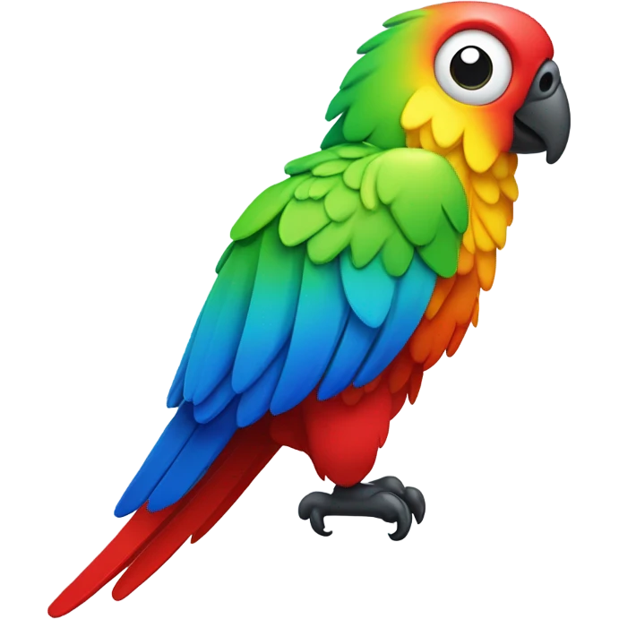 Popsicle parrot emoji