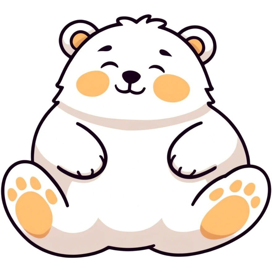 Cute bear playing dead emoji
