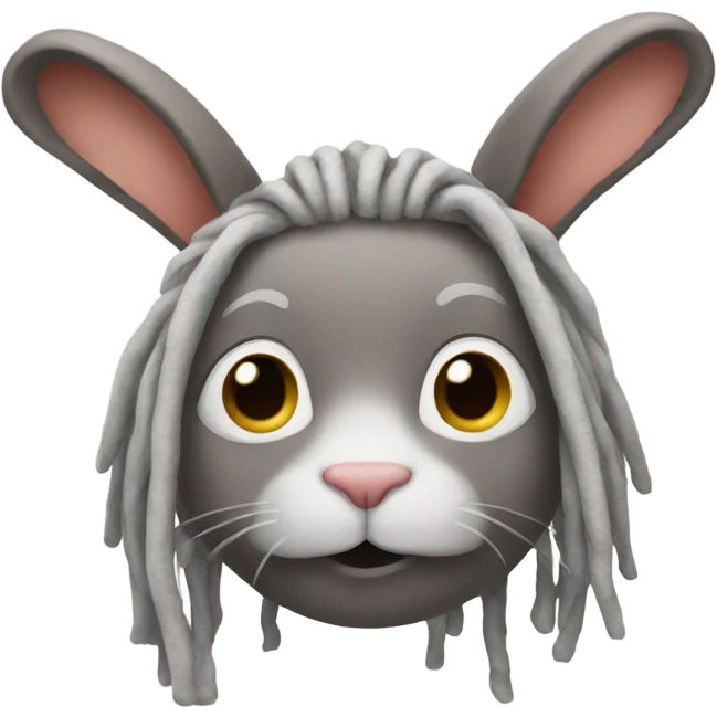 Rabbit with dreads  emoji