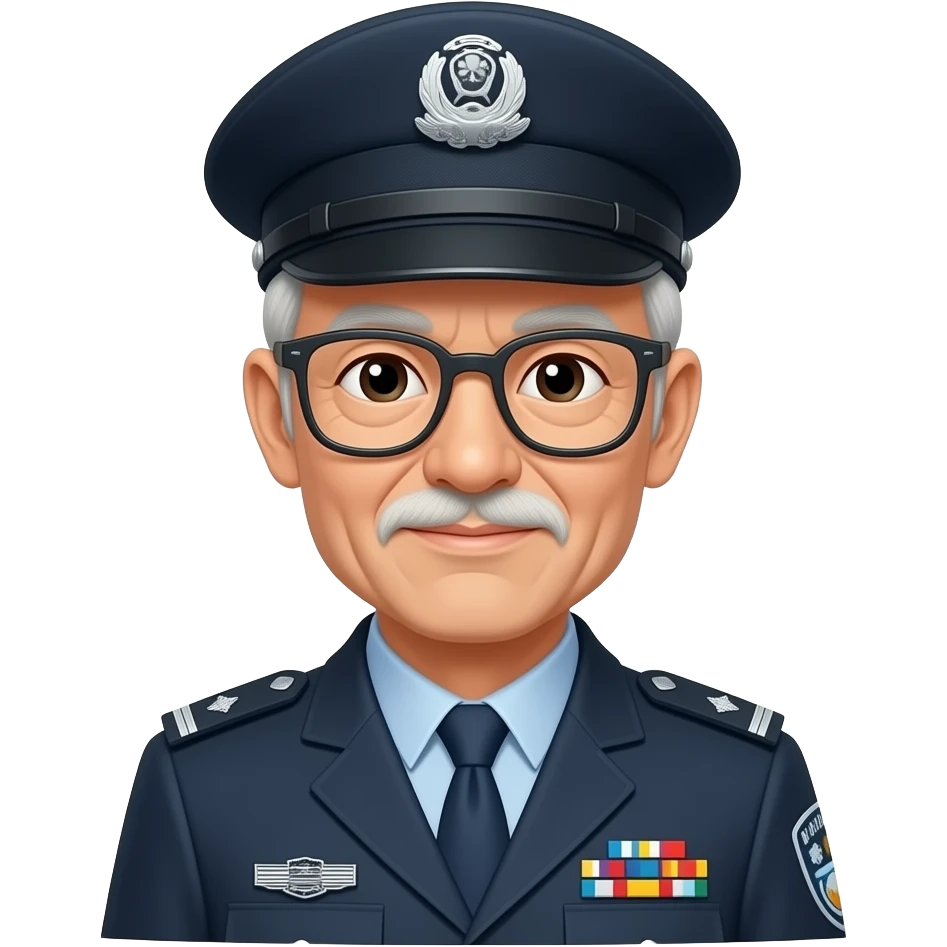 old aisan man Security guard emoji