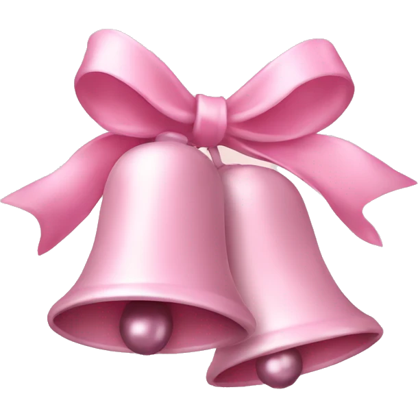 Light pink Christmas bells emoji