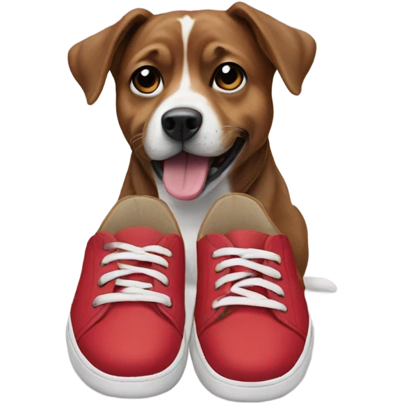 Shoes on a dog  emoji