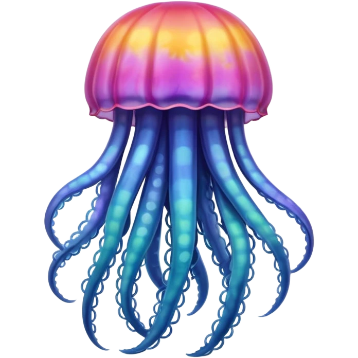 Tie-dye jellyfish emoji