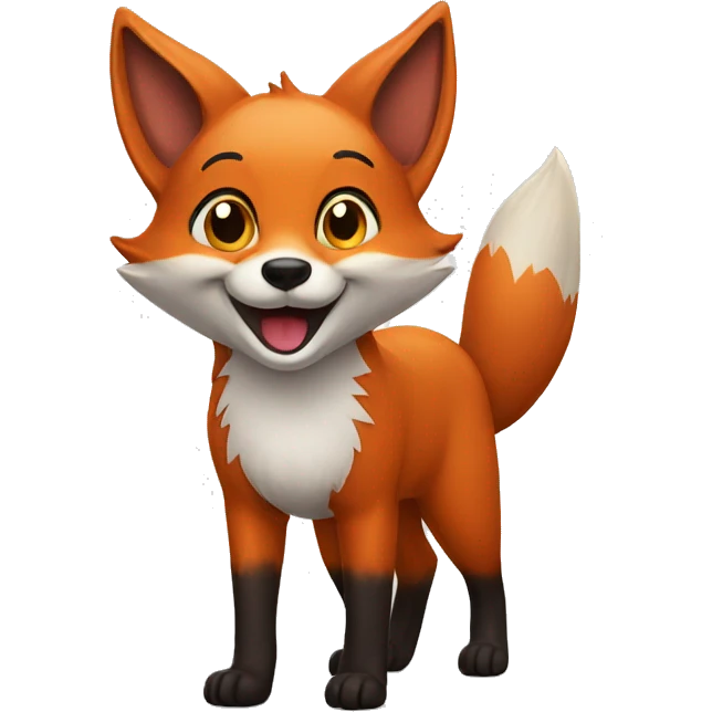 Fox, smiling emoji