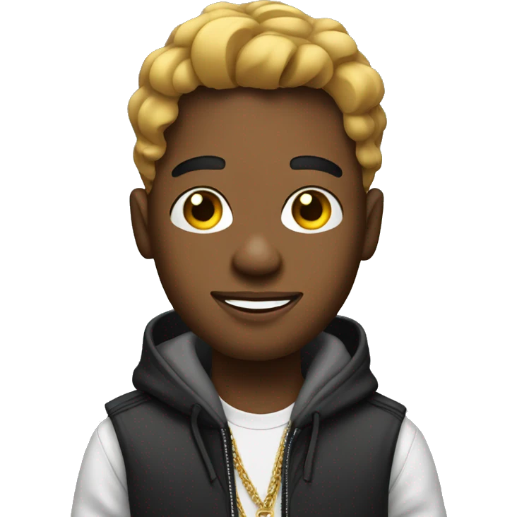 Handsome boy rapper emoji