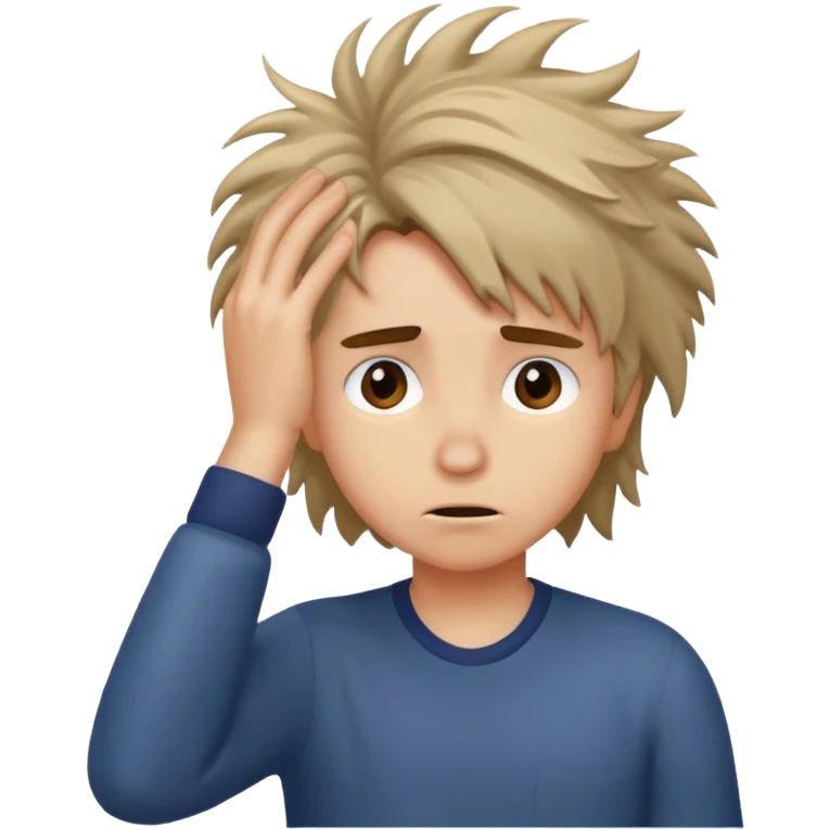 Scratching head looking crazy  emoji