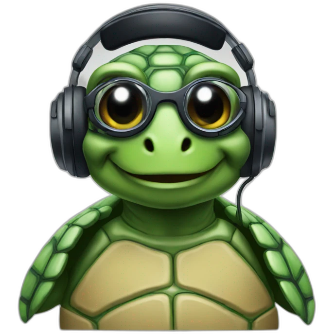 Dj turtle emoji