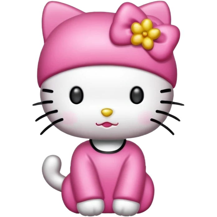Piirrä metallisorvi jossa on hello Kitty värit ja teema emoji