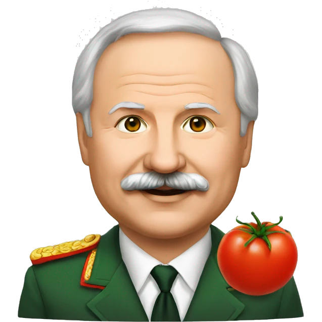 Lukashenko with Tomato emoji