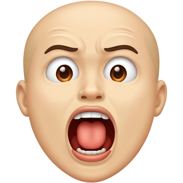 Moaning with mouth open wide  emoji