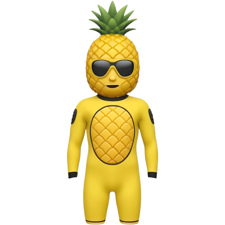 Pineapple wet suit emoji