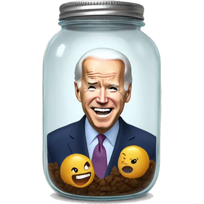 joe biden trapped in a jar  emoji