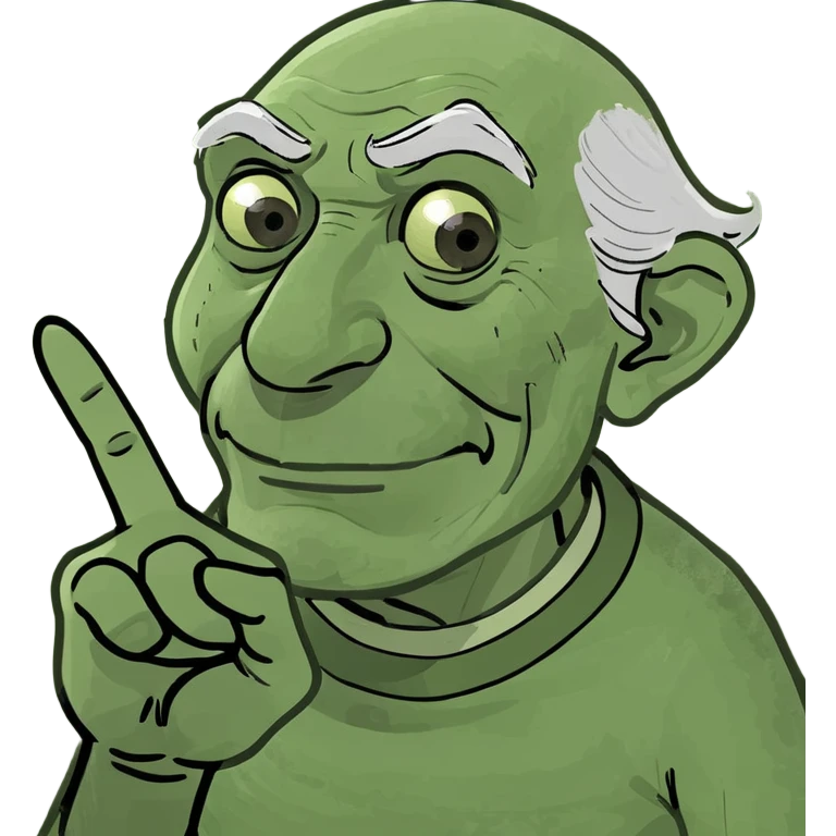 old man wagging his finger emoji