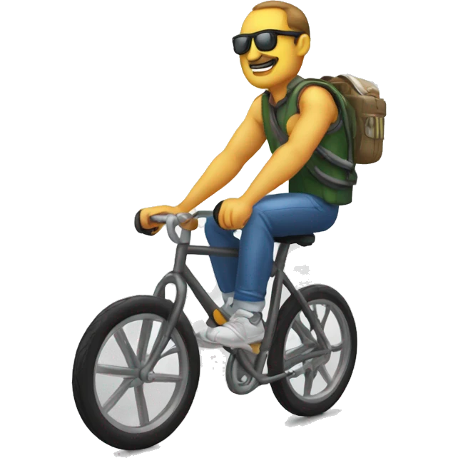 Meloni sur un velo emoji