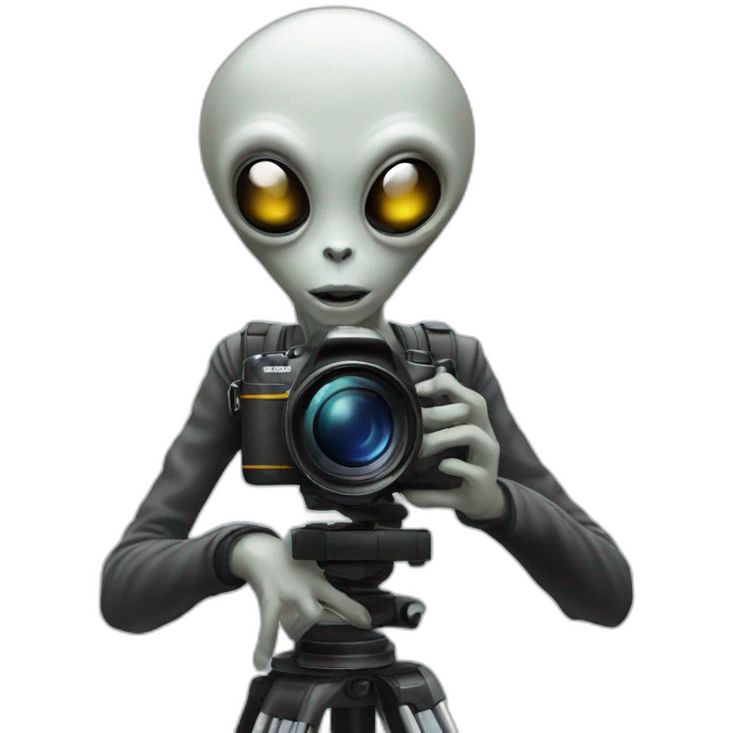 A alien who is a photographer emoji