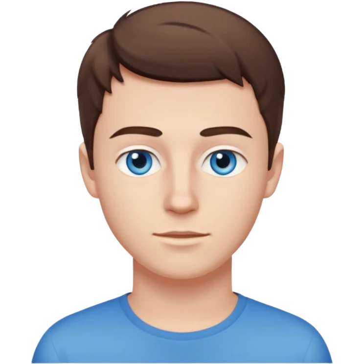 25 y white cauvasian boy blue eyes emoji