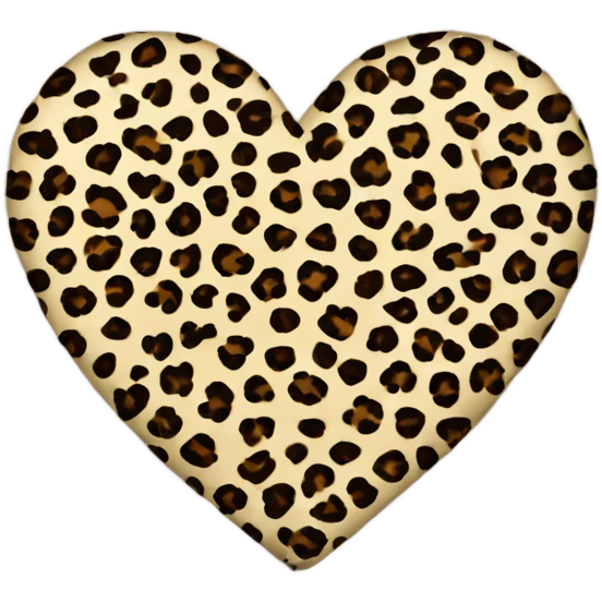 Heart cheetah print emoji