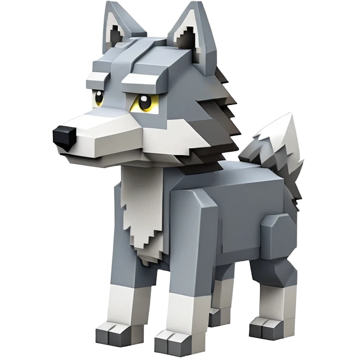 Minecraft square wolf emoji
