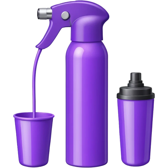 violet hair spray bottle with Cup-Fitting Actuator emoji