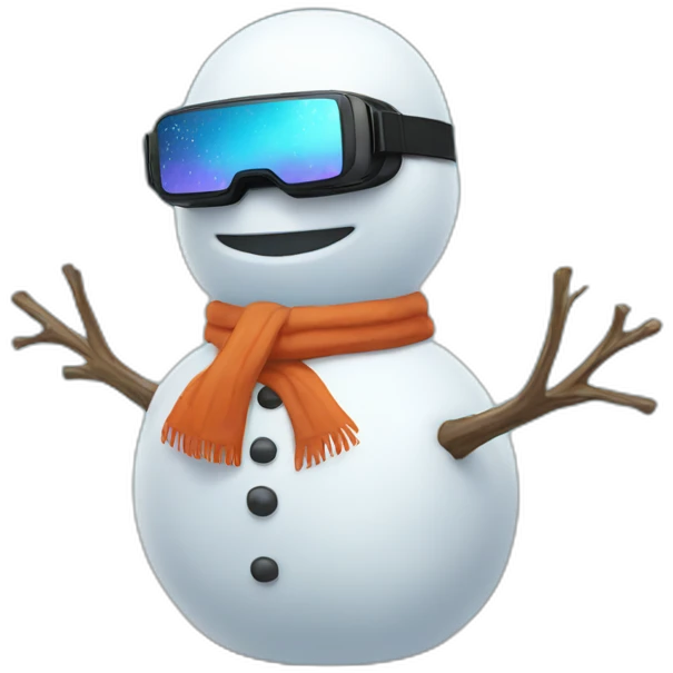 snowman in vr headset emoji