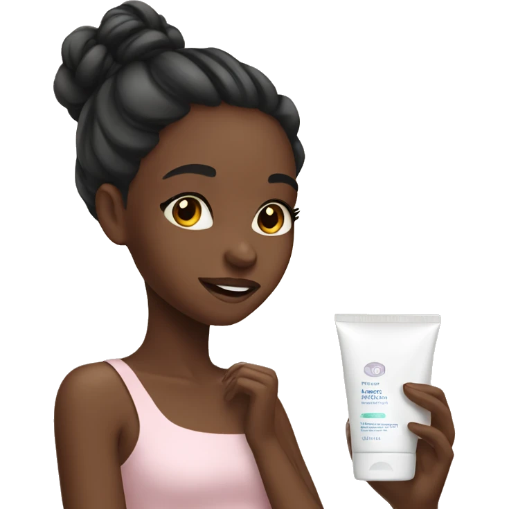 girl doing skincare emoji