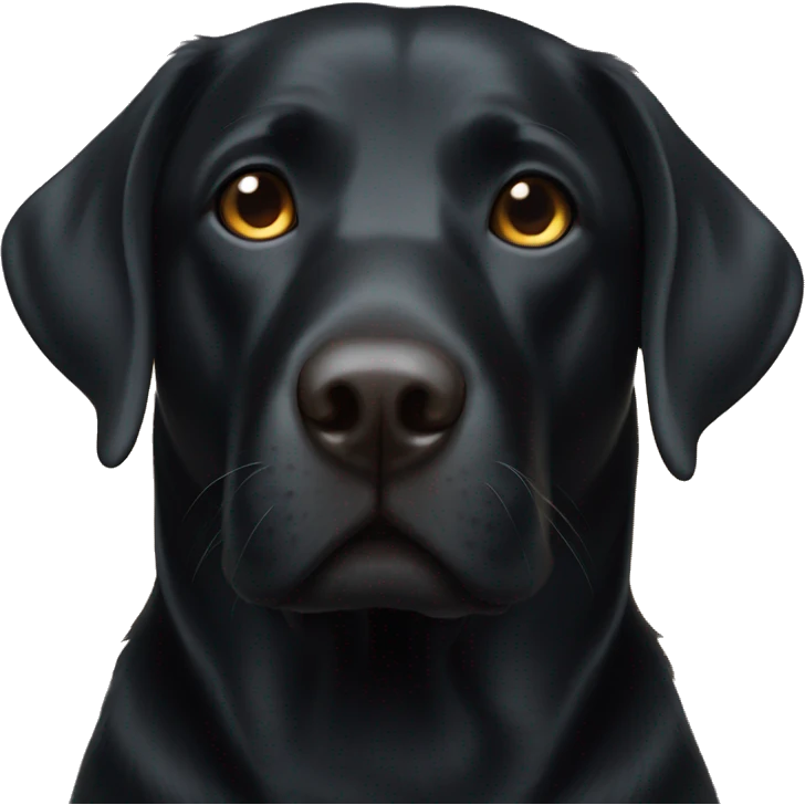 Black Labrador with halo emoji