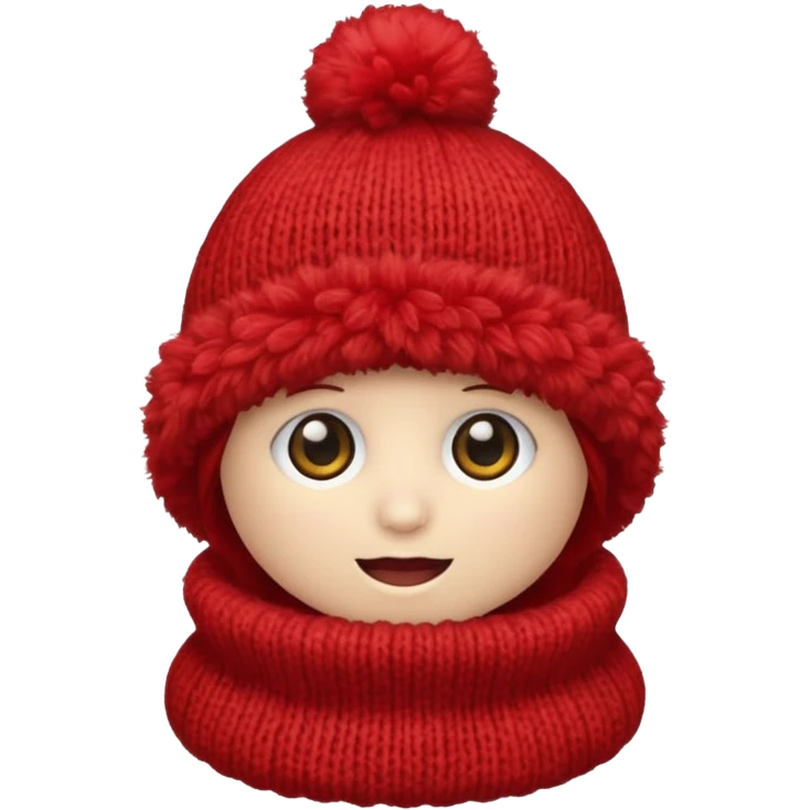red fluffy hat emoji