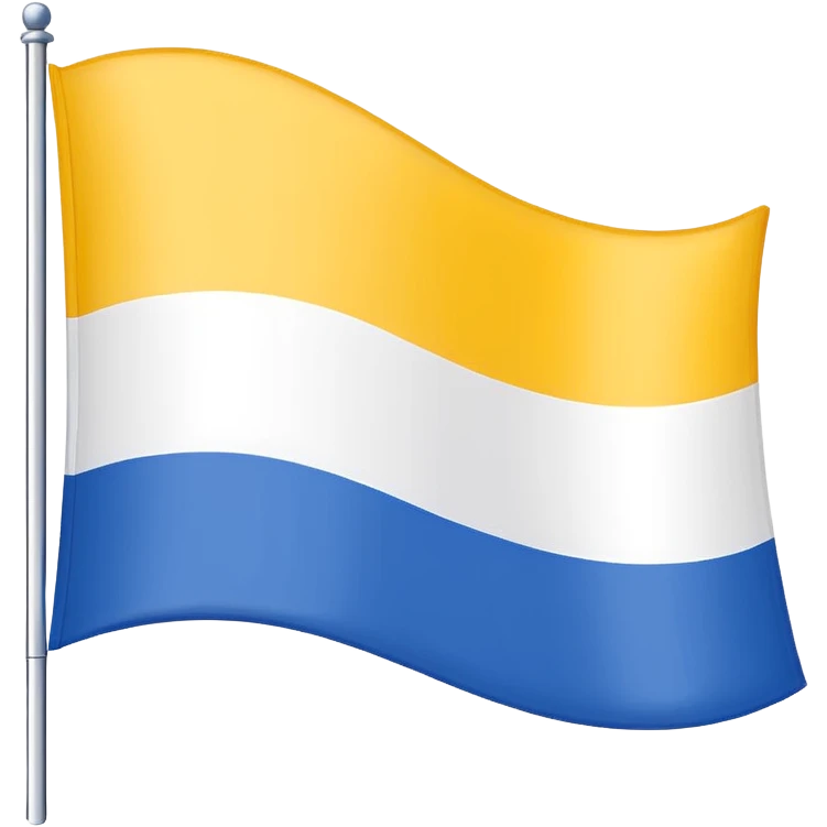 bandera dividida verticalmente en tres colores: blanco, azul y amarillo (en ese orden) emoji
