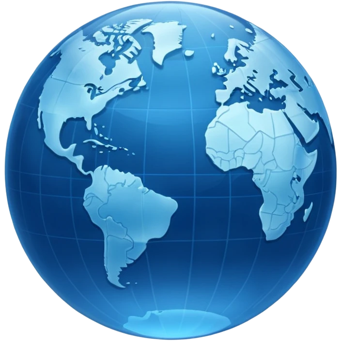 Blue globe world emoji