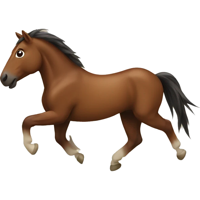 Brown dancing horse emoji