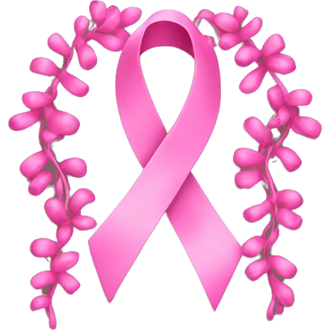pink ribbons as vines emoji