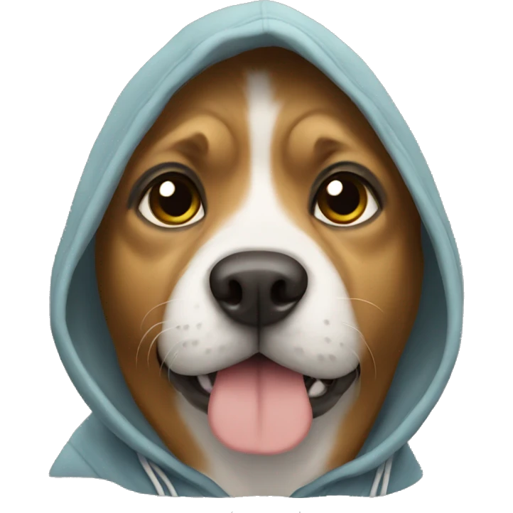 Dog wearing a hoodie emoji