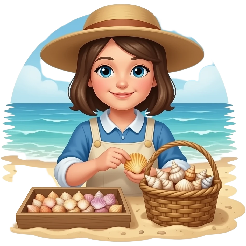 Sally sells seashells by the seashore emoji