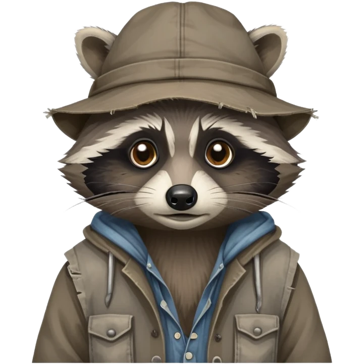 Hobo raccoon emoji