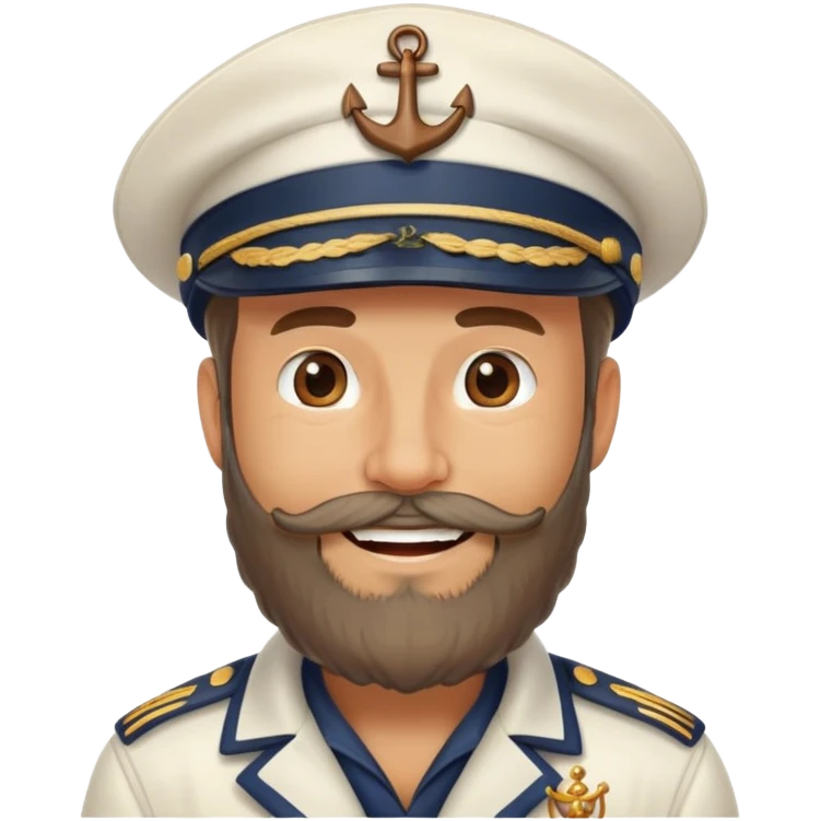 nautical ship captain with hat and beard emoji