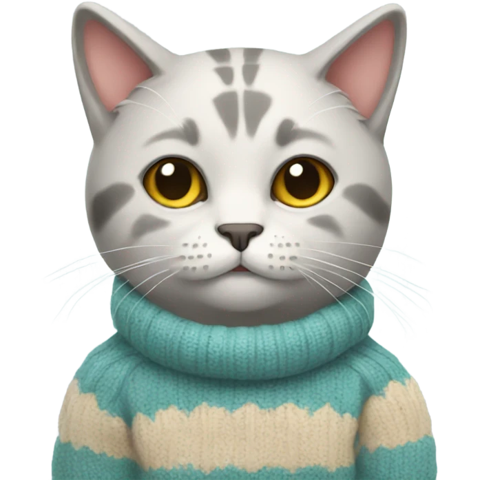 cat wearing a sweater emoji