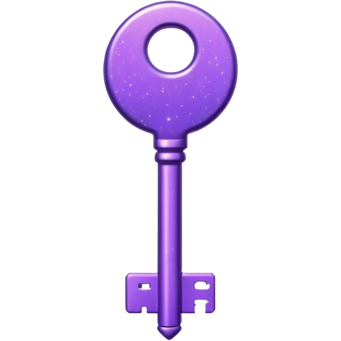 glitter purple key emoji