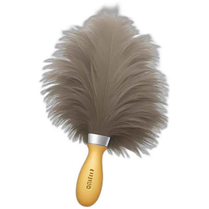 dust brush with ostrich feathers emoji